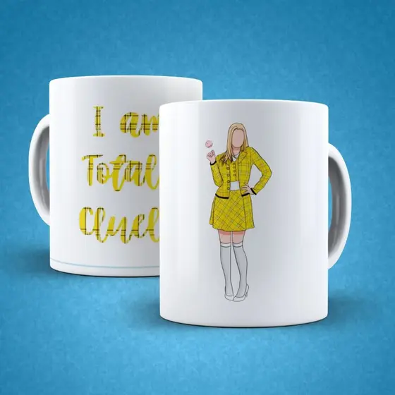 Caneca Clueless - Patricinhas de Beverly Hills - I am totally clueless (Porcelana)