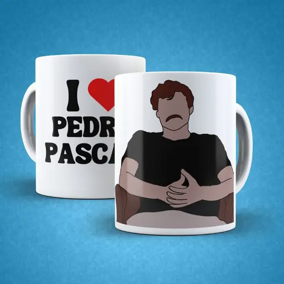 Caneca Pedro Pascal - The Last Of Us - I Love (Porcelana)