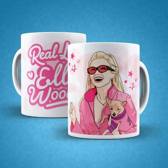 Caneca Legalmente Loira - Elle Woods - Real Life (Porcelana)