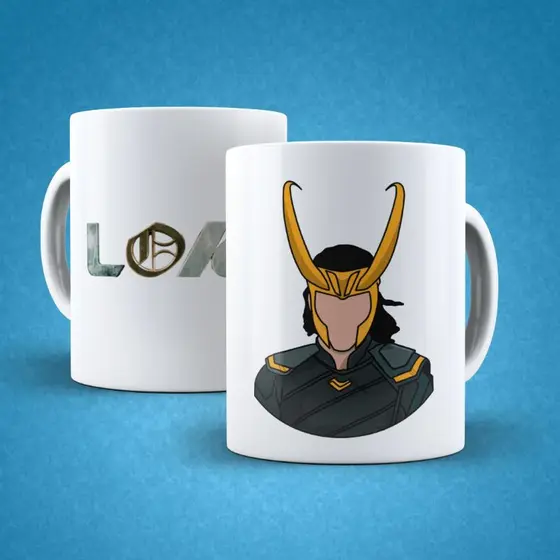 Caneca Loki - Logo Série (Porcelana)