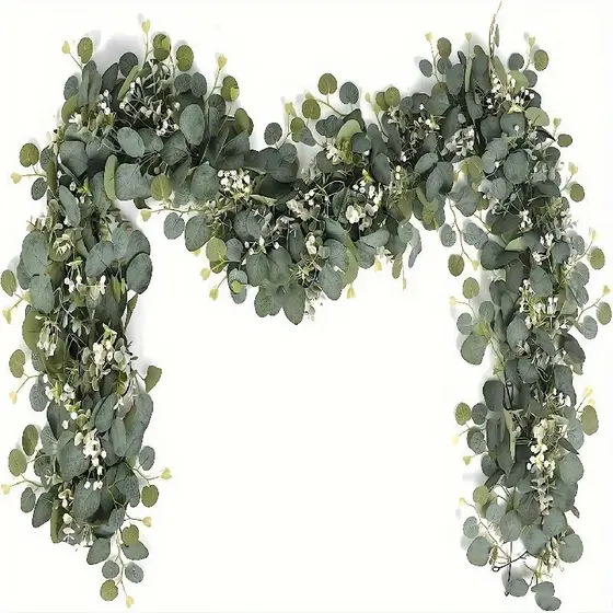 Planta Artificial de Vinha de Eucalipto Verde Pendurada para Decoração de Casamento, Jardim e Festa em Casa