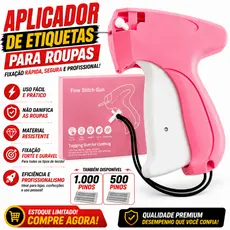 Kit Etiquetadora Aplicador de Etiquetas Tag Pinos Plásticos p Roupas e Tecidos