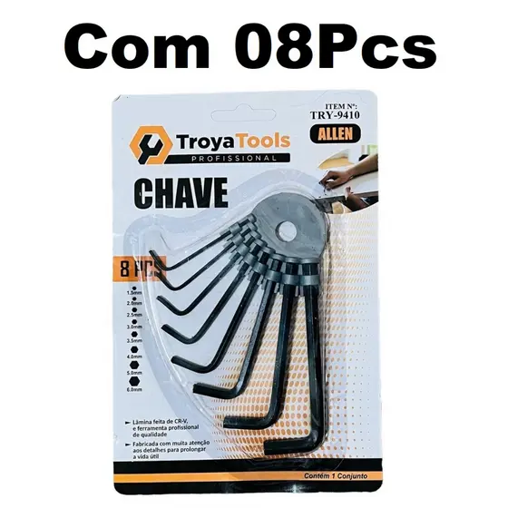 Jogo De Chaves Allen Com 8 Peças