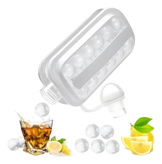 Forma de Gelo Esfera Garrafa Bolinha Congelador Para Wisky