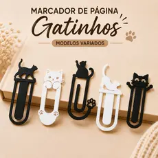 Kit Marcador de Página Coleção Gatinhos Variados para Livros Agendas Caderno Planner Pet