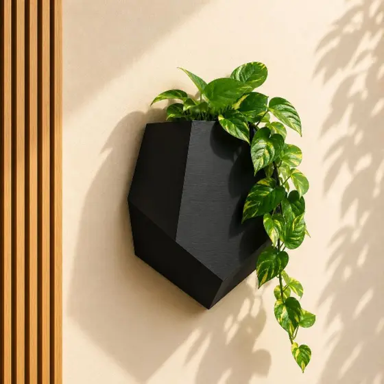 Vaso de Parede Decorativo Geométrico Para Plantas / Sala Quarto Escritório