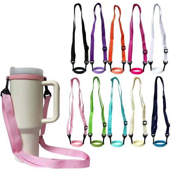 Alça De Ombro Ajustável Para Garrafa De Água Com Anel De Silicone Garrafas De Boca Larga De 8-40 Onças , Bolsa Crossbody