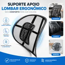 Encosto Lombar Para Coluna Ergonômico Apoio Lombar Para Carro Cadeira Almofada