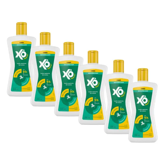 Kit 06 Xô Inseto Loção Repelente 9H Proteção Contra Mosquitos - CIMED