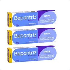 Kit 3 Un Pomada Bepantriz Derma Creme Cicatrizante Anti-Assaduras E Hidratante 20g | Cimed