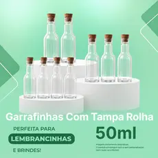 Kit Garrafinhas Rolha 50ml 10/20/30/40/50/100 Lembrancinha para festa e eventos.