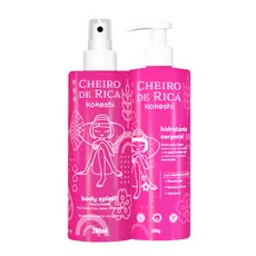Kit Hidratante Corporal e Body Splash Cheiro de Rica Kokeshi
