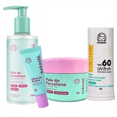 Kit Bastão Facial FPS60 Sabonete Renovadores Pele Kokeshi