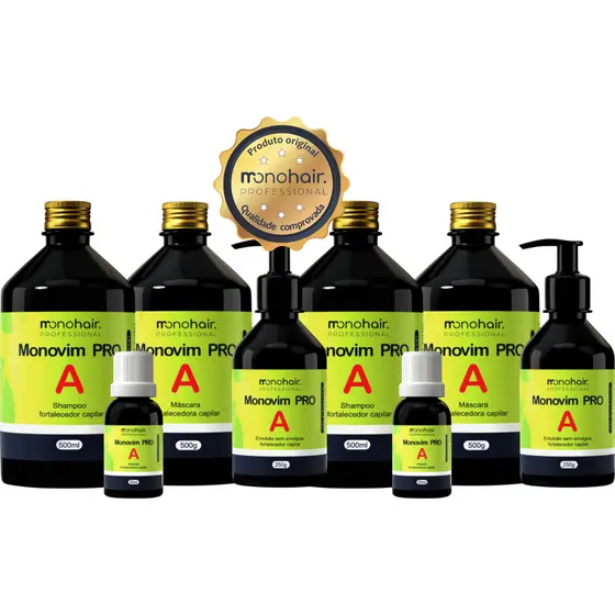 2 Kits Monovim Pro A Crescimento Acelerado (8 itens) - Monohair