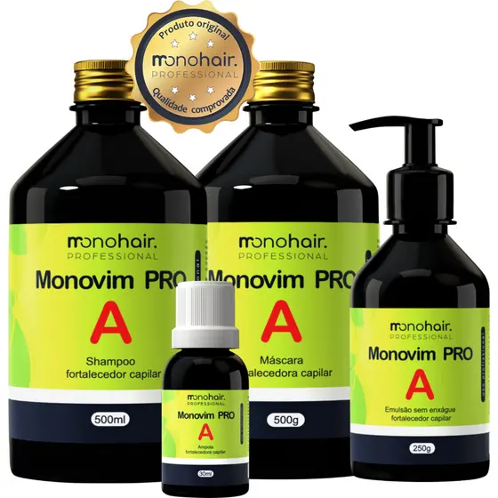 Kit Monovim Pro A (4 itens) - Original Mono Hair - Autorizado pela Anvisa