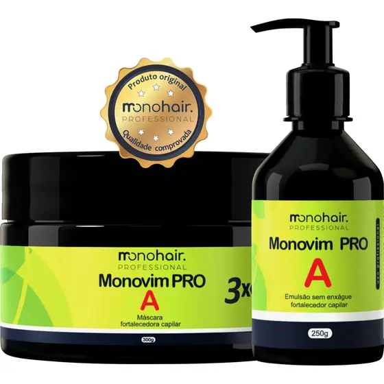 Kit Máscara Power + Emulsão Monovim Pro A - Mono Hair