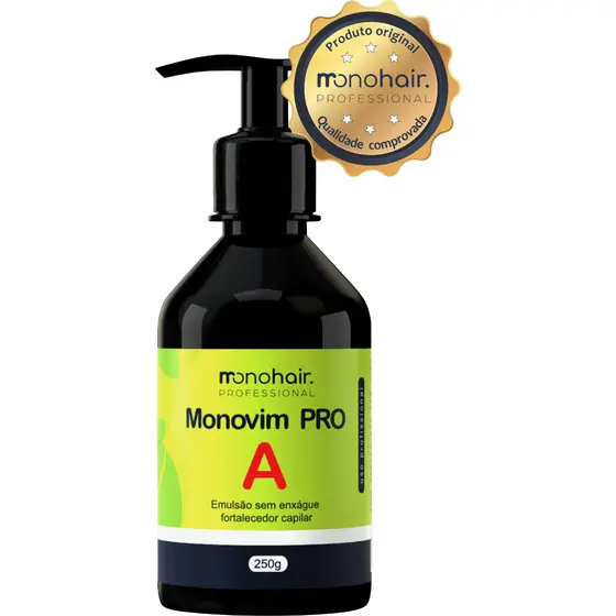 Emulsão Monovim Pro A 250ml Proteção Do Fio Capilar + Força E Brilho