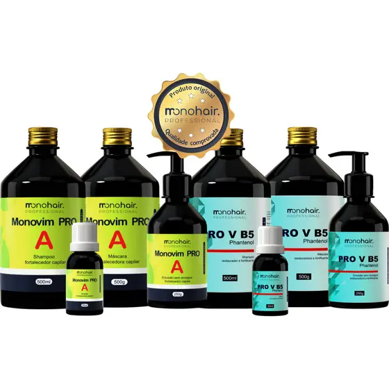 Kit Monovim Pro A + Kit Pro V B5 Phantenol Original Mono Hair