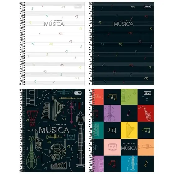 CADERNO DE MÚSICA 80F TILIBRA