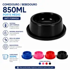 Comedouro Bebedouro Pote Tigela  Ração Médio Anti Formiga 850ml Para Cachorro Agua