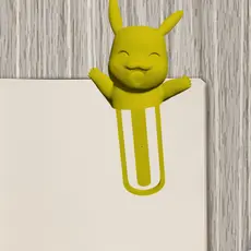 Marcador Pagina Livro Caderno PIKACHU DIVERSOS BOOKMARK Criativo Leitura Divertido personalizado iMPRESSAO 3D