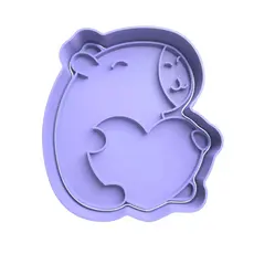 Ejetor Modelador Para Doces CAPIVARA Fofa Brigadeiros Docinhos Massa Biscuit Biscoito Resistente Massinha Modelar Pasta