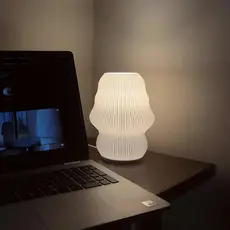 Luminaria Mesa Abajur Led Portátil ONDULADO Decoracao Diversos Presente Quarto Casa Geometrica Luxo