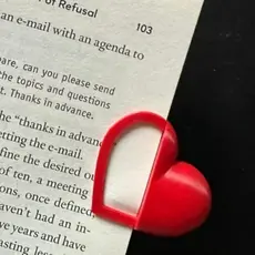 Marcador Pagina Livro Caderno CORAÇÃO BOOKMARK Criativo Leitura Divertido personalizado iMPRESSAO 3D