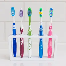 Suporte organizador Escova Pasta de Dente 5 ESCOVAS BASICO Dispenser Porta Escovas de pia