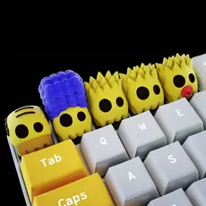 Key Cape Tecla Artesanal SIMPSONS Teclado Personalizado Gamer Decorativo