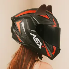 Kit 2 Pcs Orelha De Gato Orelinha Capacete Moto Bike Acessórios Gatinho Dupla Face