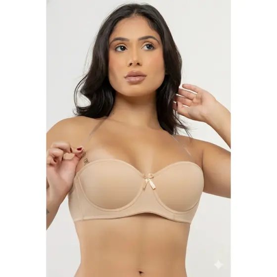 Sutiã TomaraQue Caia Pala Sutiã com bojo  Com Alça Silicone zoore