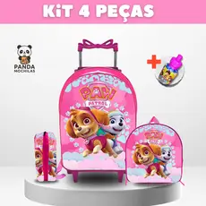 Kit Mochila Skye Patrulha Canina + Lancheira + Estojo