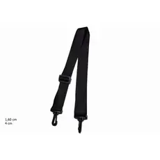 Alça Tiracolo em Nylon para Bolsa Transversal Avulsa na Cor Preta e Mosquete de Regulagem.