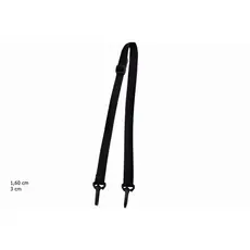 Alça Tiracolo em Nylon para Bolsa Transversal Avulsa na Cor Preta e Mosquete de Regulagem.