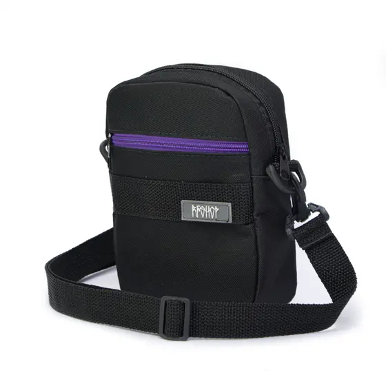 Bolsa Lateral shoulder Bag Masculina Black com Alça transversal e Regulagem Ajustável - Rfshopm 2.0