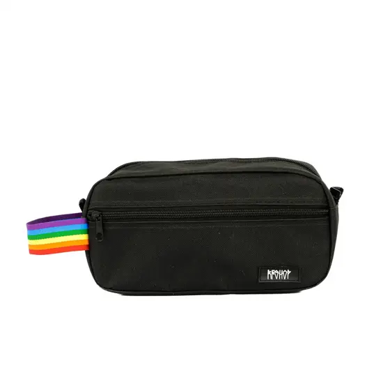 necessaire feminina masculina preta bolsa de mao necessaire de mao