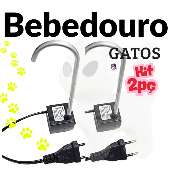 Kit 2 Fontes Bebedouros para Gatos e Cães Completo Automático BIVOLT Bebedouro Gato cachorro peixe