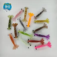 Kits BG 9,5cm Camarões de silicone Artificial Isca para Robalo Garoupa Badejo Traira Tucunare Corvina