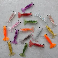 Kits BG 4,5cm Camarão Artificial Micro Ultra light para todos os peixes