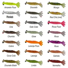 Kits BG 7,5cm Camarões de silicone Artificial Isca para Robalo Garoupa Badejo Traira Tucunare Corvina