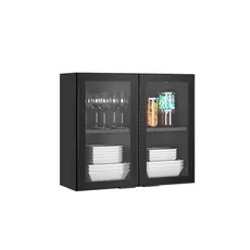 Armário Aéreo de Cozinha Exclusive Itatiaia 2 Portas com Vidro