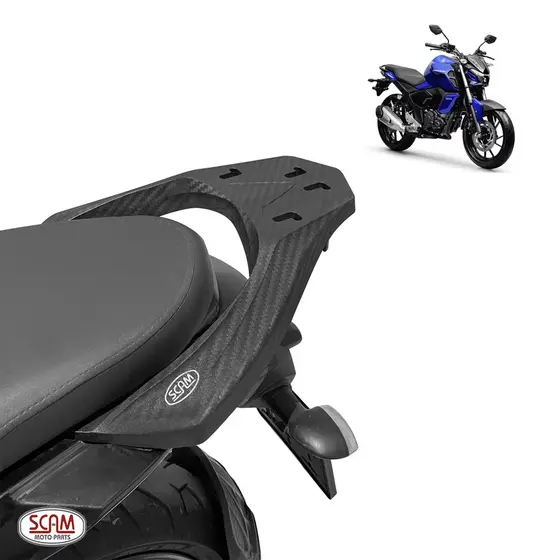 Suporte Baú Traseiro Bagageiro Fiber Force Yamaha Fz15 Fz 15 2023 Em Diante ( NÃO SERVE FAZER 150 ) - Original Scam