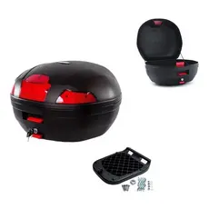 Bau para moto reforçado resistente Taurus 35 Litros com chaves e base
