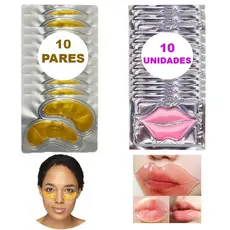 Kit 10 Hidratante Labial E 10 Pares Máscara Para Olhos