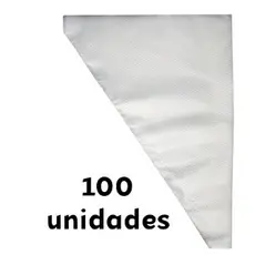 Saco De Confeitar Medio 100 Unidades Confeitaria Bolo Doce Cupcake