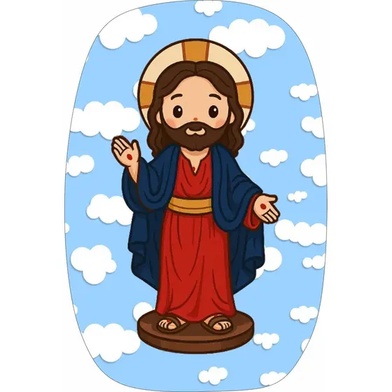 Almofada Naninha Jesus das Santas Chagas Almofadinha Infantil Padre Reginaldo