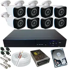 Kit 8 Câmeras Infravermelho Para Monitoramento Dvr 8 Canais Acesso Celular