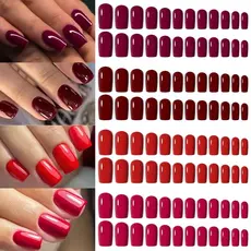 Unhas Postiças Quadrada Longa 96 Unidades Cor Única Destacável para Manicure Envio Rápido