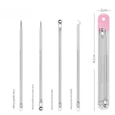 Kit Acne Espinha Extrator De Cravos Profissional Removedor 4 Pçs ENVIO ALEATÓRIO COR E MODELO DE EMBALAGEM